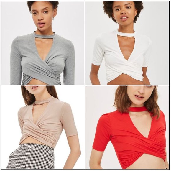 Softest Topshop Twist-Front Choker-Neck Top XS - Picture 4 of 16